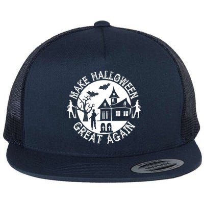 Make Halloween Great Again Halloween Funny Gift Flat Bill Trucker Hat