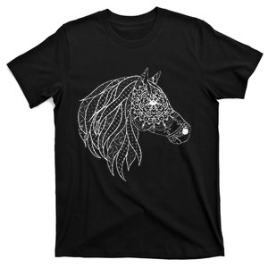 Mandala Horse Graphic Tee for  and Horse Lover T-Shirt