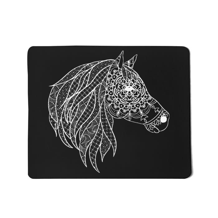 Mandala Horse Graphic Tee for  and Horse Lover Mousepad