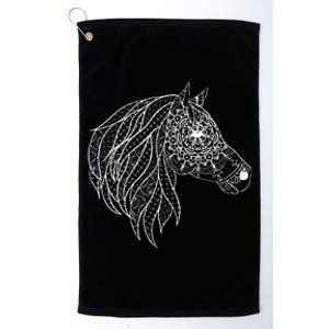 Mandala Horse Graphic Tee for  and Horse Lover Platinum Collection Golf Towel