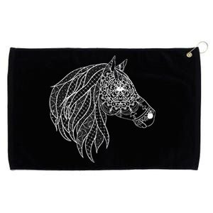 Mandala Horse Graphic Tee for  and Horse Lover Grommeted Golf Towel