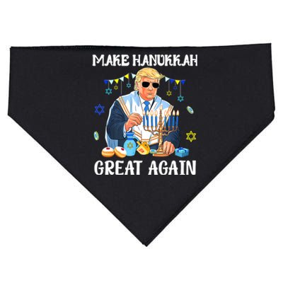 Make Hanukkah Great Again Trump Jewish Ugly USA-Made Doggie Bandana