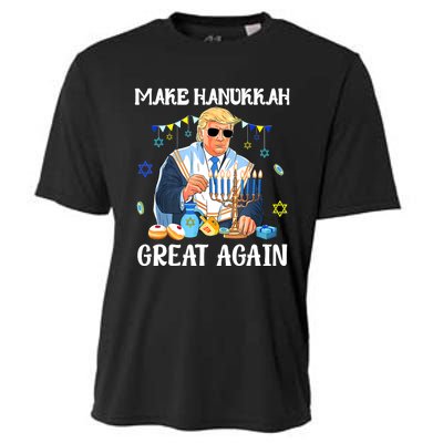 Make Hanukkah Great Again Trump Jewish Ugly Cooling Performance Crew T-Shirt