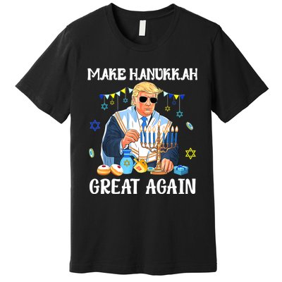 Make Hanukkah Great Again Trump Jewish Ugly Premium T-Shirt