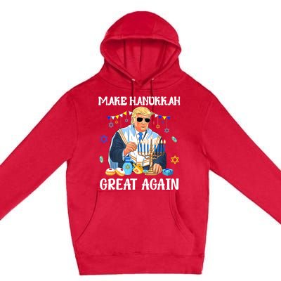 Make Hanukkah Great Again Trump Jewish Ugly Premium Pullover Hoodie