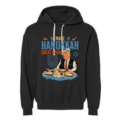 Make Hanukkah Great Again Trump Chanukkah Jewish Holiday Garment-Dyed Fleece Hoodie