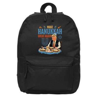 Make Hanukkah Great Again Trump Chanukkah Jewish Holiday 16 in Basic Backpack