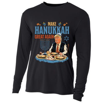 Make Hanukkah Great Again Trump Chanukkah Jewish Holiday Cooling Performance Long Sleeve Crew