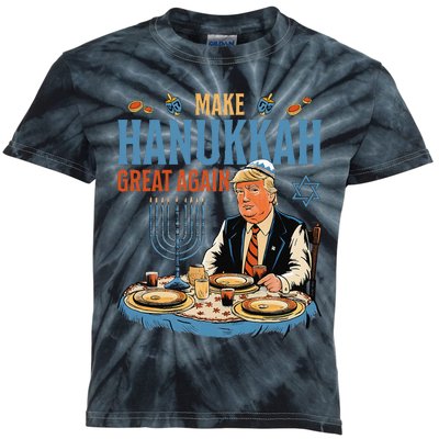 Make Hanukkah Great Again Trump Chanukkah Jewish Holiday Kids Tie-Dye T-Shirt