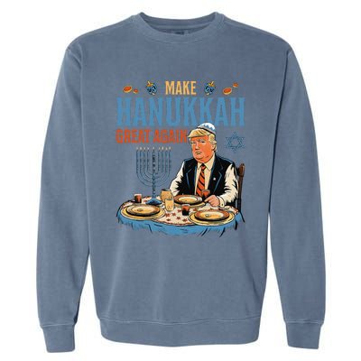 Make Hanukkah Great Again Trump Chanukkah Jewish Holiday Garment-Dyed Sweatshirt