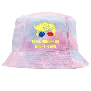 Make Hanukkah Great Again Trump 47 Hanukkah Miracle Victory Tie-Dyed Bucket Hat