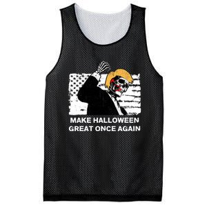 Make Halloween Great Onceagain Skeleton Trump 2024 Fight Mesh Reversible Basketball Jersey Tank