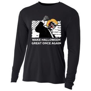 Make Halloween Great Onceagain Skeleton Trump 2024 Fight Cooling Performance Long Sleeve Crew