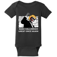 Make Halloween Great Onceagain Skeleton Trump 2024 Fight Baby Bodysuit