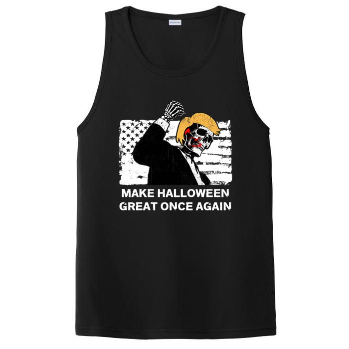 Make Halloween Great Onceagain Skeleton Trump 2024 Fight PosiCharge Competitor Tank