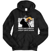 Make Halloween Great Onceagain Skeleton Trump 2024 Fight Tie Dye Hoodie