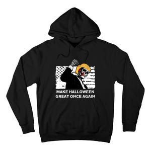 Make Halloween Great Onceagain Skeleton Trump 2024 Fight Tall Hoodie