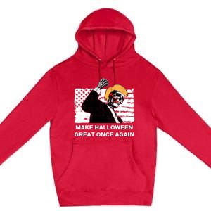 Make Halloween Great Onceagain Skeleton Trump 2024 Fight Premium Pullover Hoodie