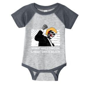 Make Halloween Great Onceagain Skeleton Trump 2024 Fight Infant Baby Jersey Bodysuit