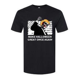 Make Halloween Great Onceagain Skeleton Trump 2024 Fight Softstyle CVC T-Shirt