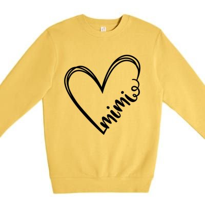 Mimi Heart Grandma For Christmas Mothers Day Gift Premium Crewneck Sweatshirt