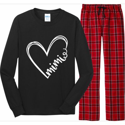 Mimi Heart Grandma For Christmas Mothers Day Gift Long Sleeve Pajama Set