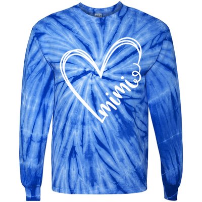 Mimi Heart Grandma For Christmas Mothers Day Gift Tie-Dye Long Sleeve Shirt