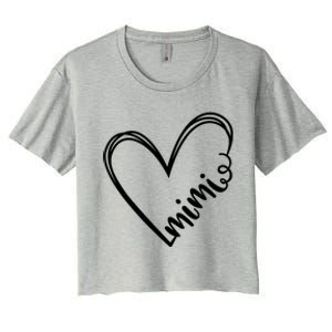 Mimi Heart Grandma For Christmas Mothers Day Gift Women's Crop Top Tee