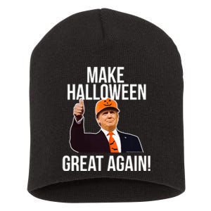 Make Halloween Great Again Donald Trump 2024 Short Acrylic Beanie