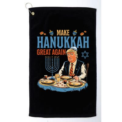 Make Hanukkah Great Again Trump Chanukkah Jewish Holiday Platinum Collection Golf Towel