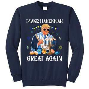 Make Hanukkah Great Again Jewish Ugly Chanukah Sweater Tall Sweatshirt