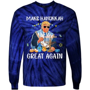 Make Hanukkah Great Again Jewish Ugly Chanukah Sweater Tie-Dye Long Sleeve Shirt