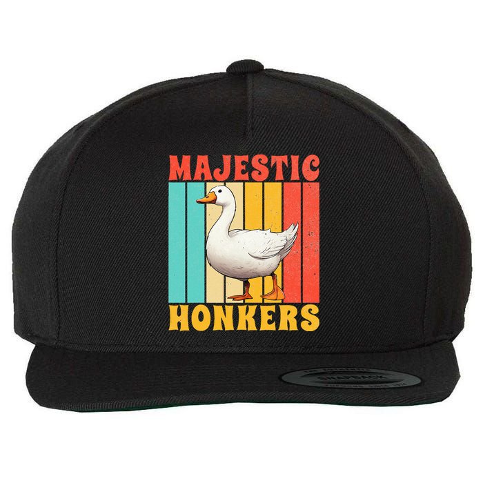 Majestic Honkers Goose Wool Snapback Cap