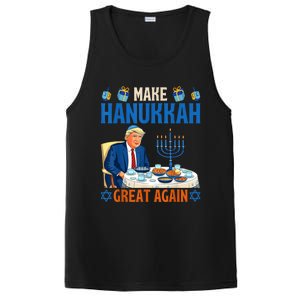 Make Hanukkah Great Again Funny Donald Trump Dinner Jewish PosiCharge Competitor Tank