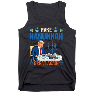 Make Hanukkah Great Again Funny Donald Trump Dinner Jewish Tank Top