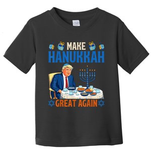 Make Hanukkah Great Again Funny Donald Trump Dinner Jewish Toddler T-Shirt