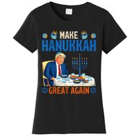 Make Hanukkah Great Again Funny Donald Trump Dinner Jewish Women's T-Shirt