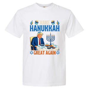 Make Hanukkah Great Again Funny Donald Trump Dinner Jewish Garment-Dyed Heavyweight T-Shirt