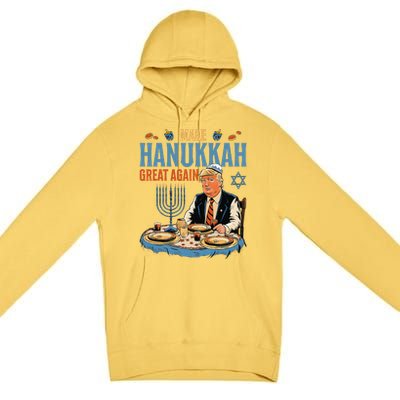 Make Hanukkah Great Again Trump Chanukkah Jewish Holiday Premium Pullover Hoodie