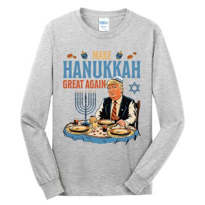 Make Hanukkah Great Again Trump Chanukkah Jewish Holiday Tall Long Sleeve T-Shirt