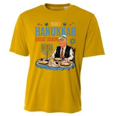 Make Hanukkah Great Again Trump Chanukkah Jewish Holiday Cooling Performance Crew T-Shirt