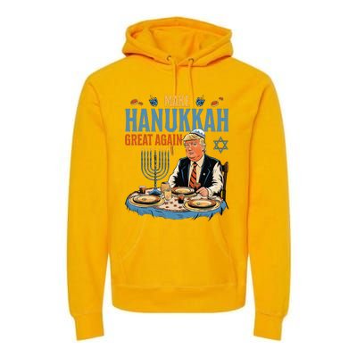 Make Hanukkah Great Again Trump Chanukkah Jewish Holiday Premium Hoodie