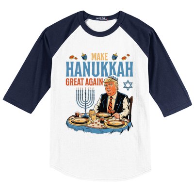 Make Hanukkah Great Again Trump Chanukkah Jewish Holiday Baseball Sleeve Shirt