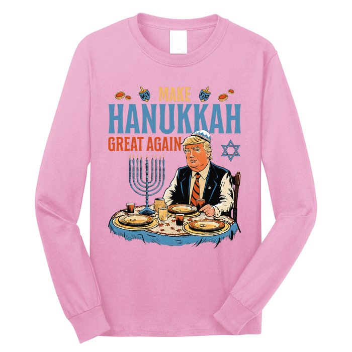 Make Hanukkah Great Again Trump Chanukkah Jewish Holiday Long Sleeve Shirt