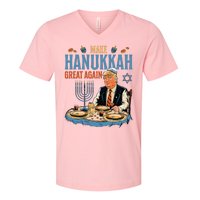 Make Hanukkah Great Again Trump Chanukkah Jewish Holiday V-Neck T-Shirt