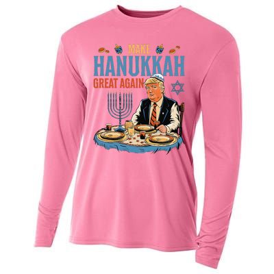 Make Hanukkah Great Again Trump Chanukkah Jewish Holiday Cooling Performance Long Sleeve Crew