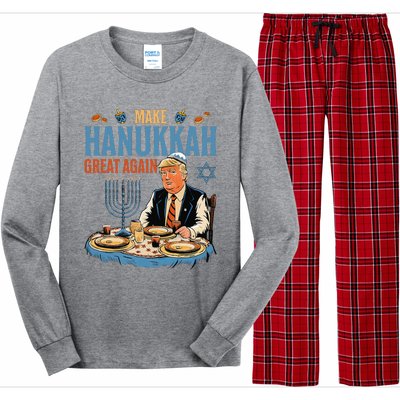 Make Hanukkah Great Again Trump Chanukkah Jewish Holiday Long Sleeve Pajama Set