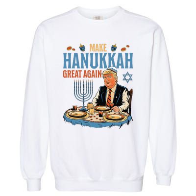 Make Hanukkah Great Again Trump Chanukkah Jewish Holiday Garment-Dyed Sweatshirt