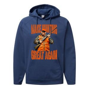 Make Hunting Great Again Deer Duck Hunting Performance Fleece Hoodie