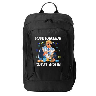 Make Hanukkah Great Again Jewish Ugly Chanukah Sweater City Backpack